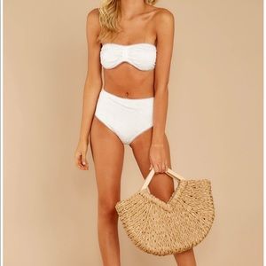 White Eyelet Bikini Set